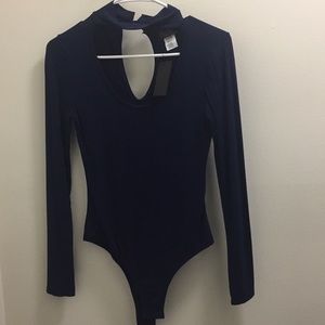 dark blue bodysuit